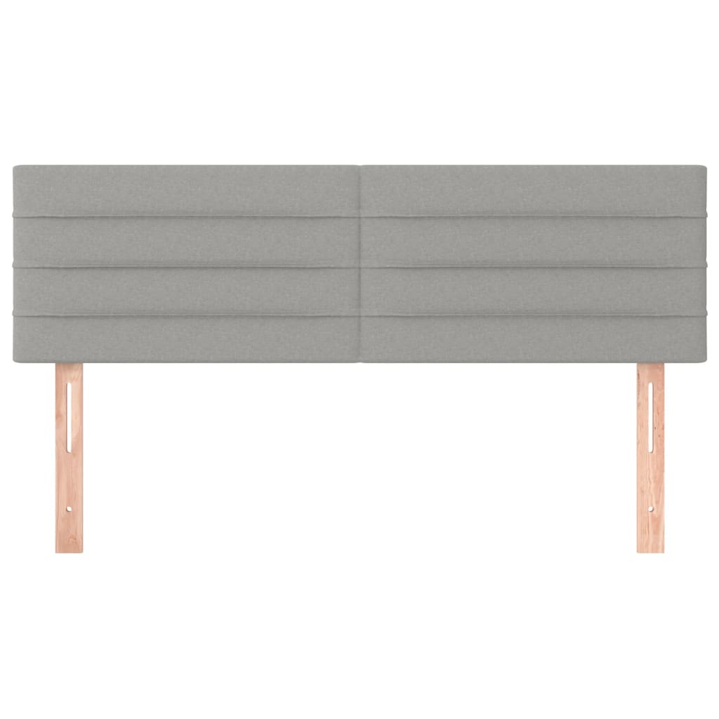 Têtes de lit 2 pcs Gris clair 72x5x78/88 cm Tissu - XIOS