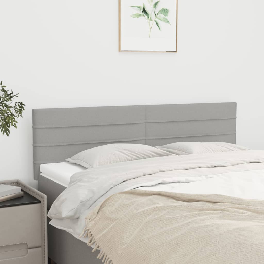 Têtes de lit Gris clair 144x5x78/88 cm Tissu - XIOS