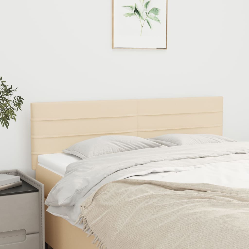 Têtes de lit Crème 144x5x78/88 cm Tissu - XIOS