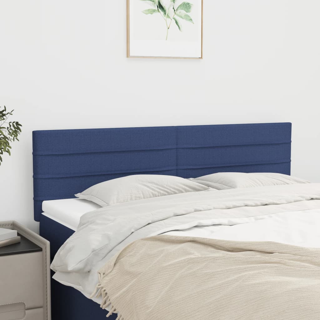 Têtes de lit Bleu 144x5x78/88 cm Tissu - XIOS