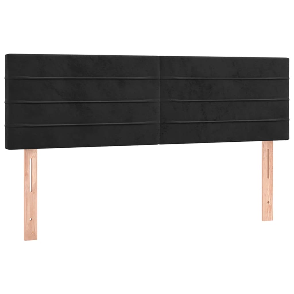 Têtes de lit 2 pcs Noir 72x5x78/88 cm Velours - XIOS