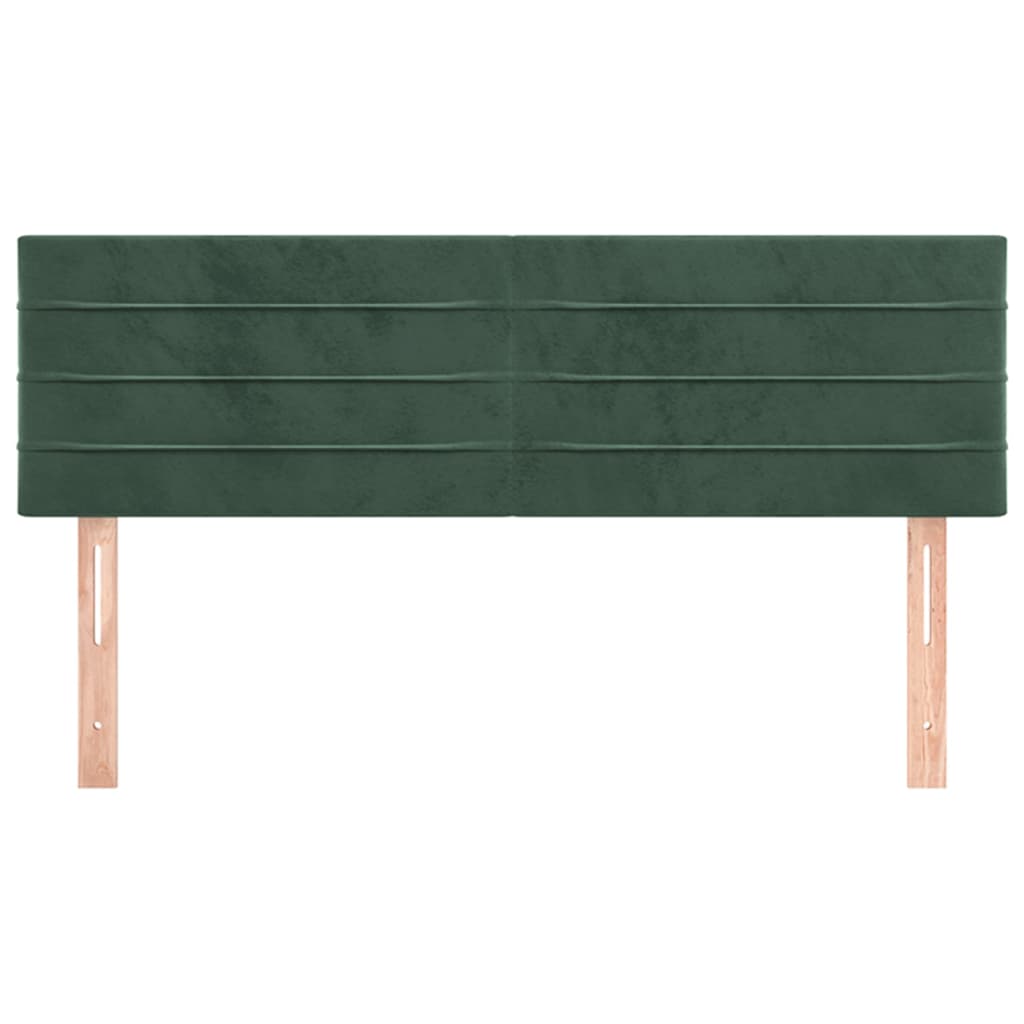 Têtes de lit 2 pcs Vert foncé 72x5x78/88 cm Velours - XIOS