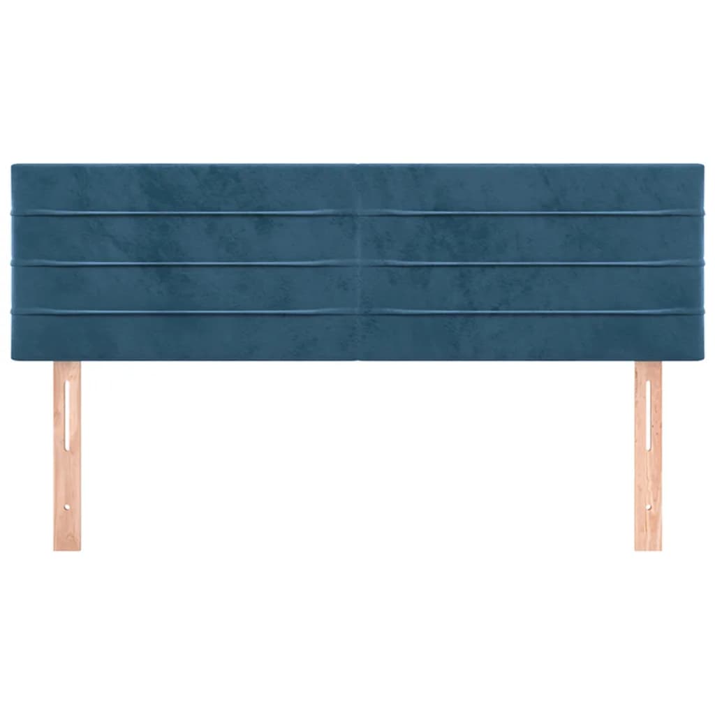 Têtes de lit 2 pcs Bleu foncé 72x5x78/88 cm Velours - XIOS