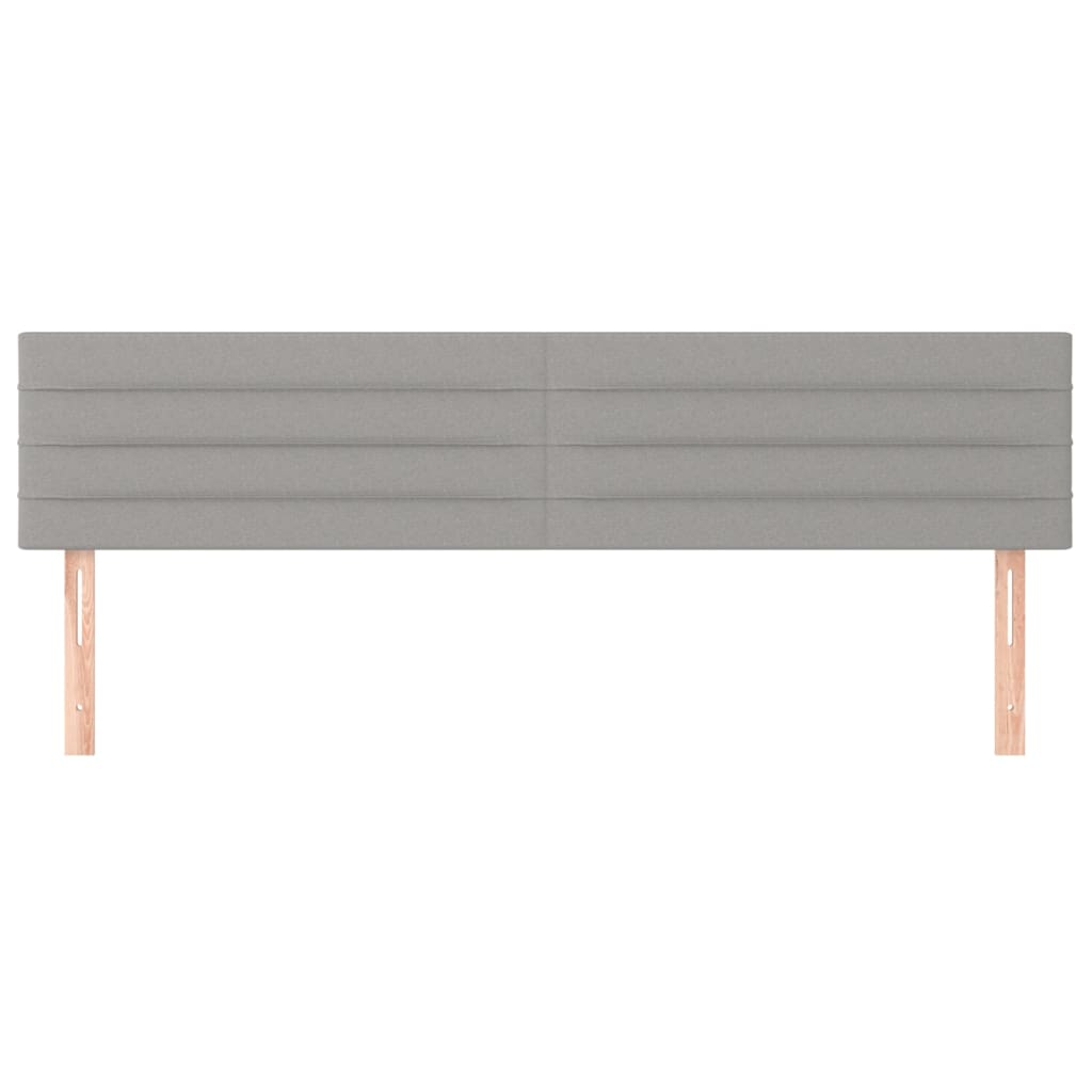Têtes de lit 2 pcs Gris clair 80x5x78/88 cm Tissu - XIOS