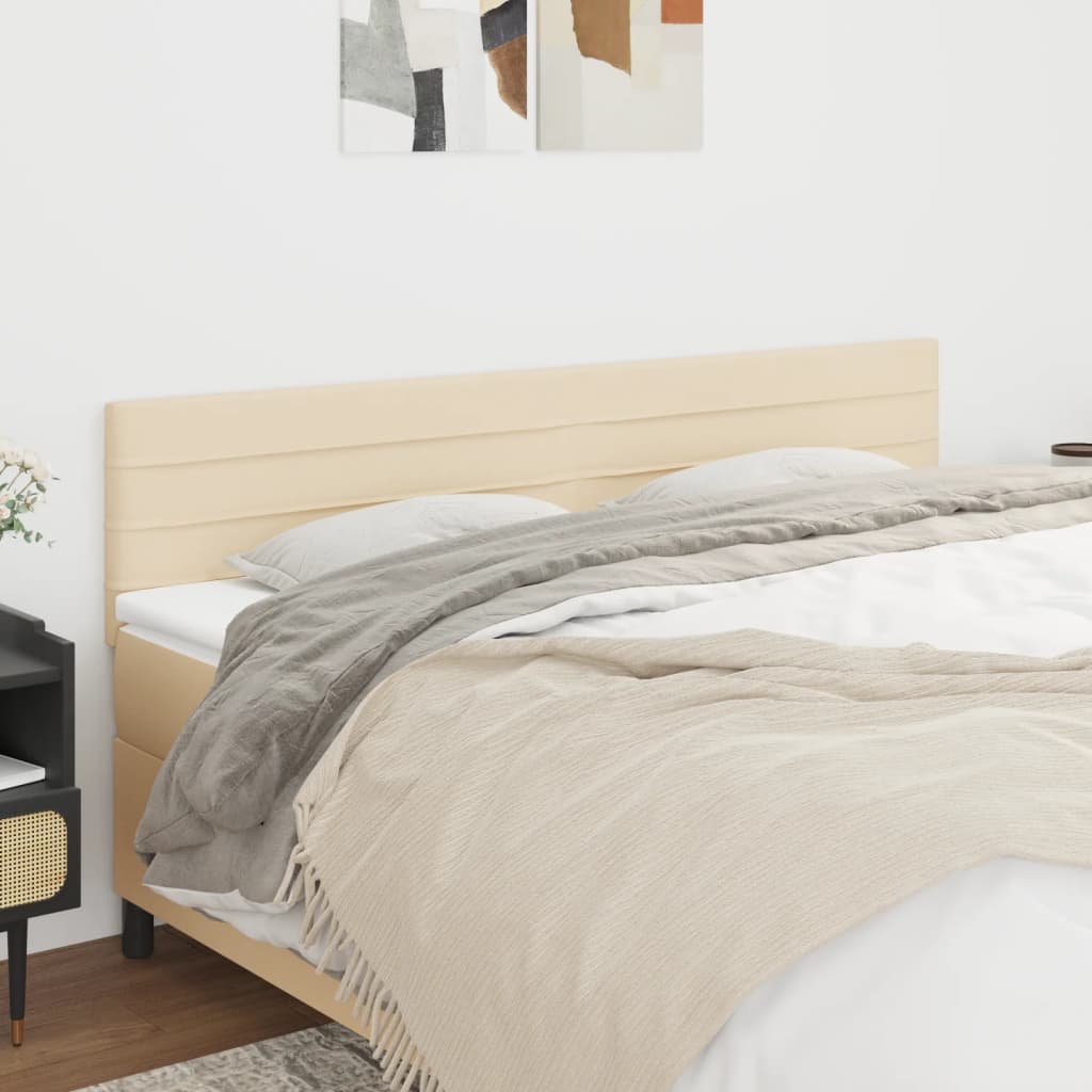 Têtes de lit Crème 160x5x78/88 cm Tissu - XIOS