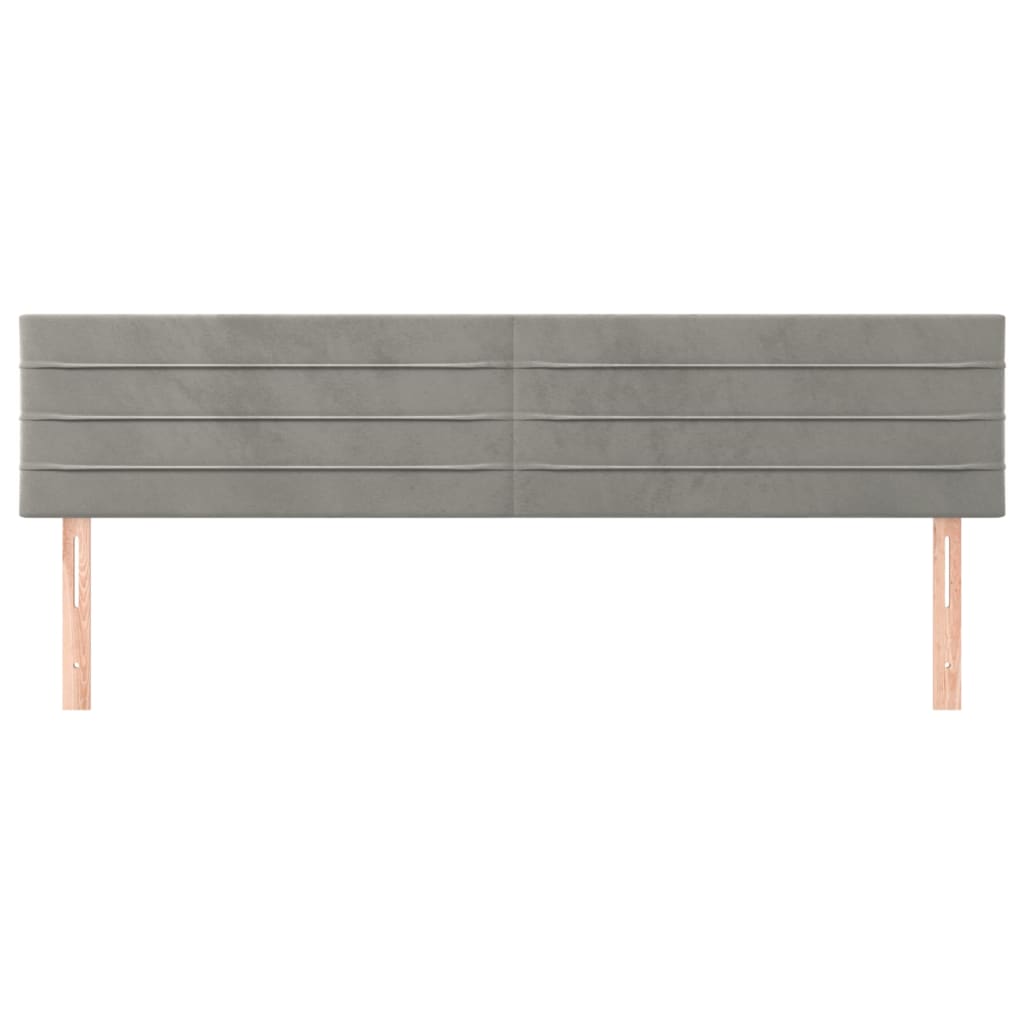 Têtes de lit Gris clair 180x5x78/88 cm Velours - XIOS