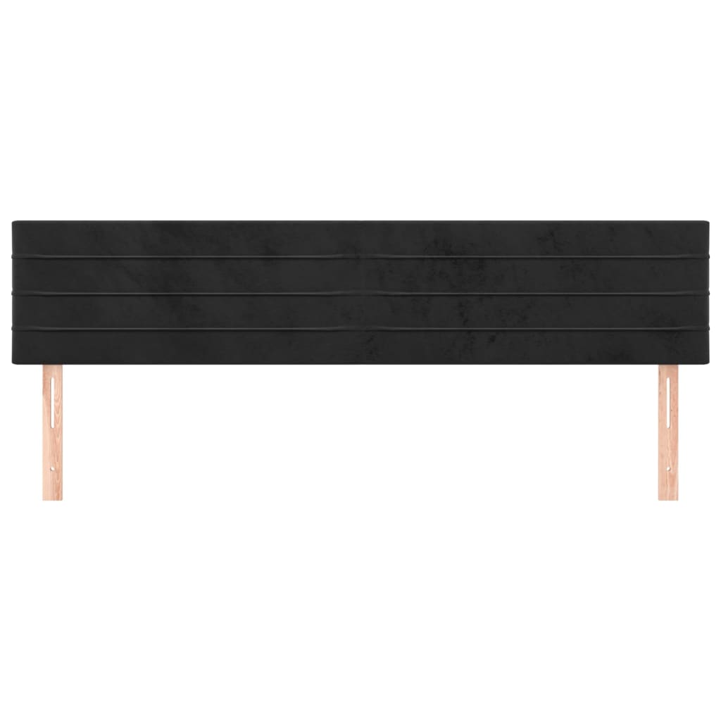 Têtes de lit Noir 180 x 5 x 78/88 cm Velours - XIOS
