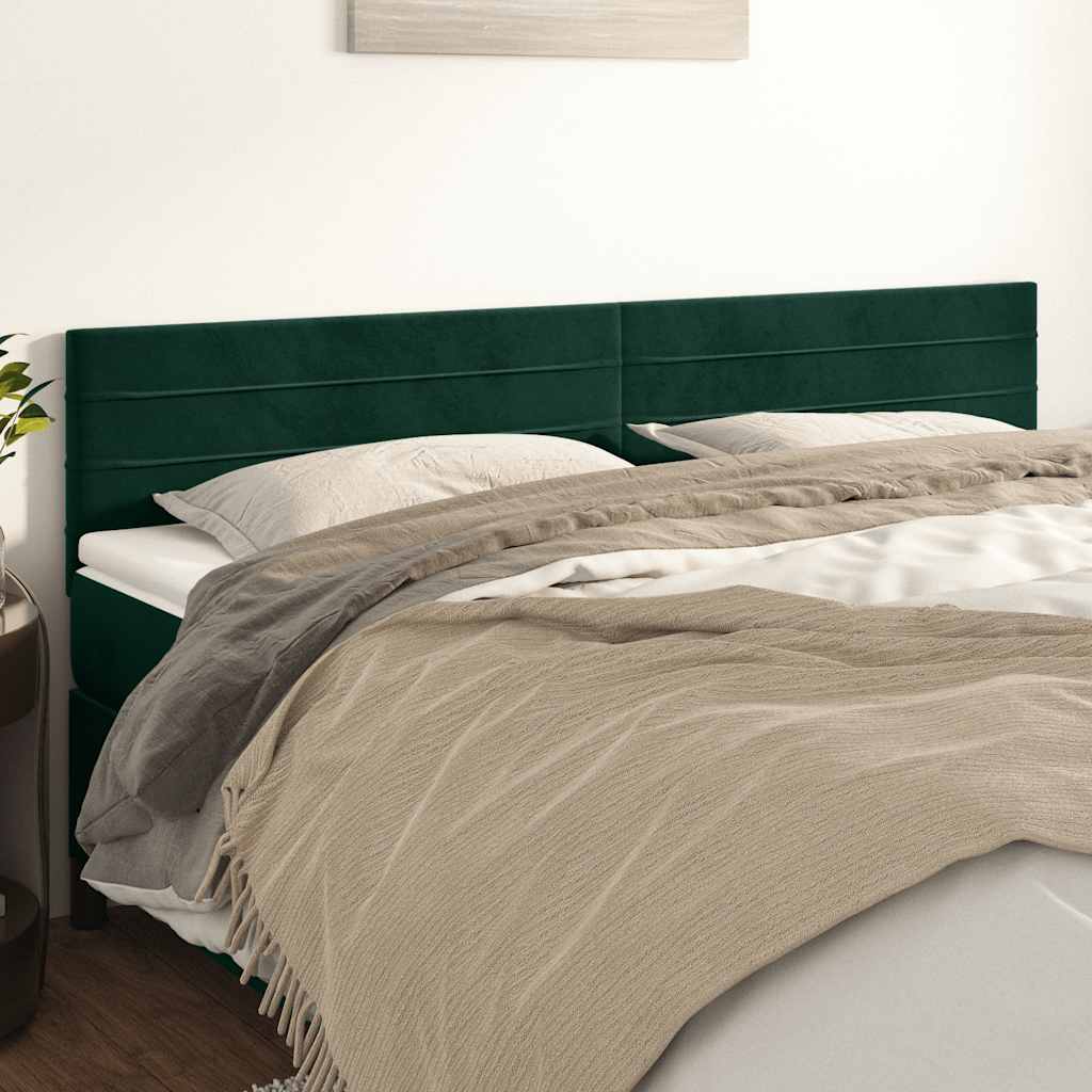 Têtes de lit Vert foncé 180x5x78/88 cm Velours - XIOS