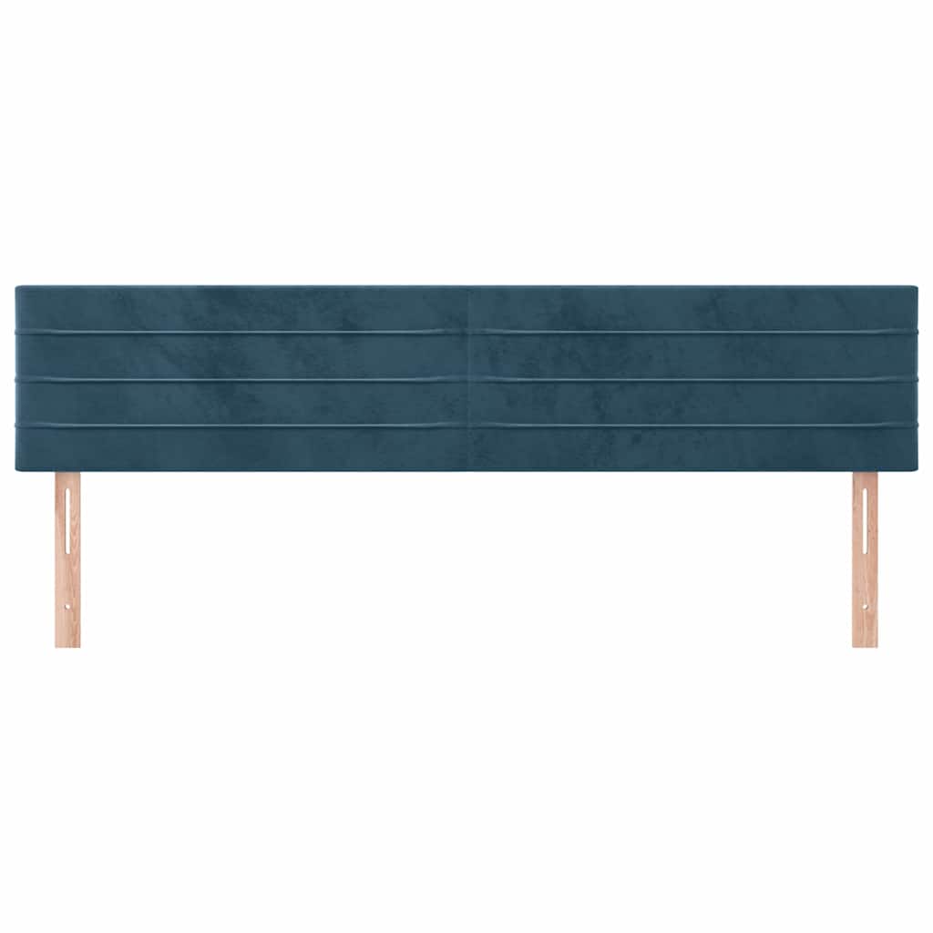 Têtes de lit Bleu foncé 180 x 5 x 78/88 cm Velours - XIOS