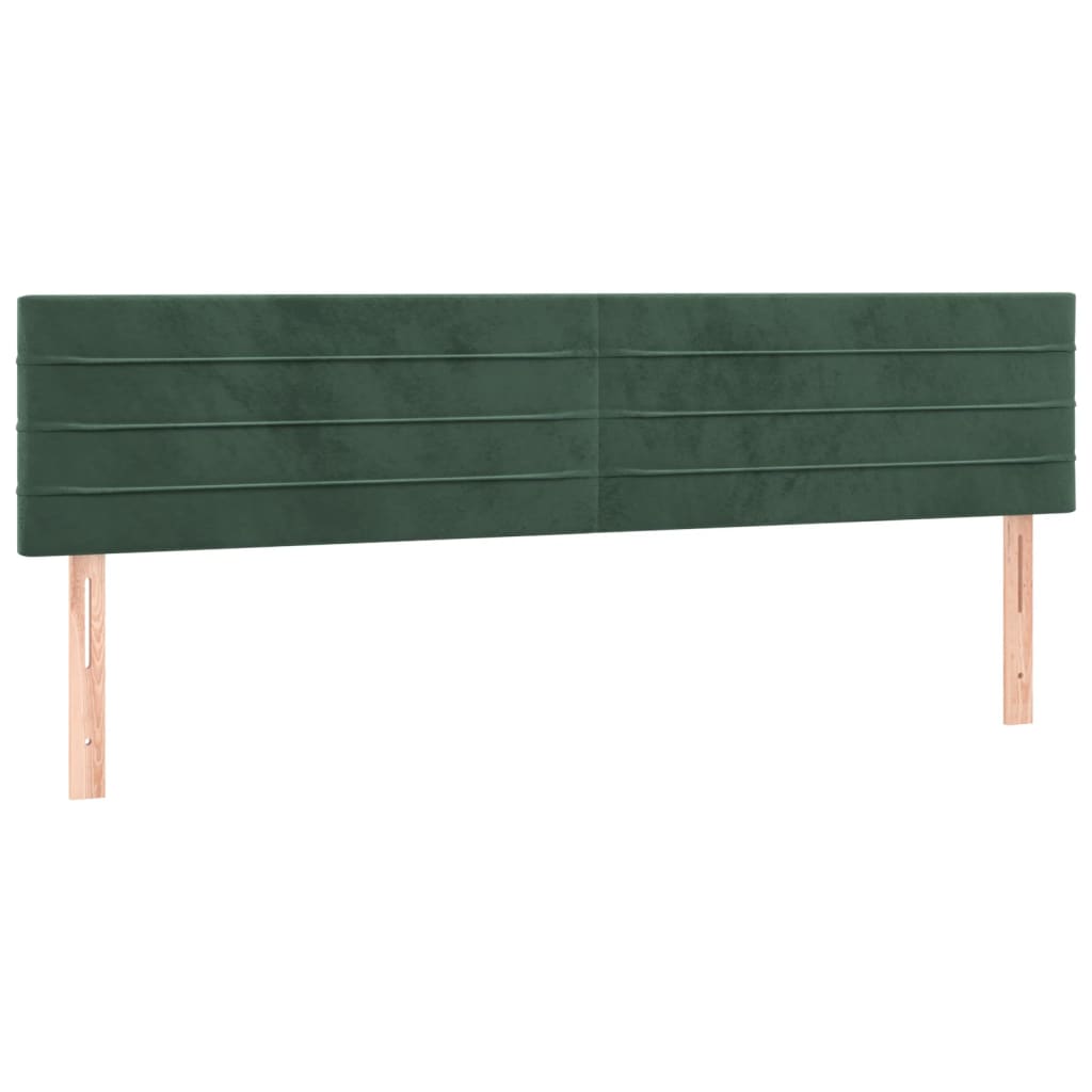 Têtes de lit 2 pcs Vert foncé 100x5x78/88 cm Velours - XIOS