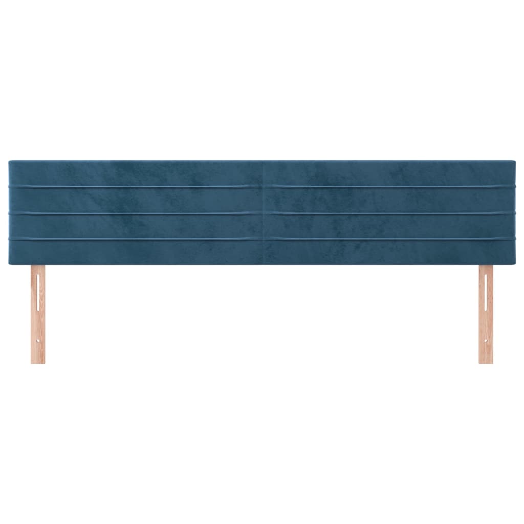 Têtes de lit 2 pcs Bleu foncé 100x5x78/88 cm Velours - XIOS