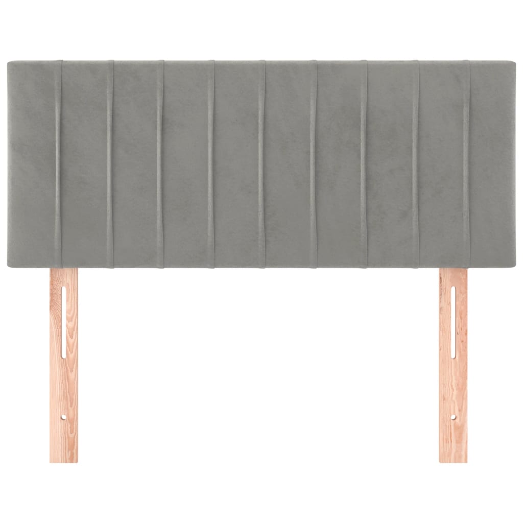 Tête de lit Gris clair 90x5x78/88 cm Velours - XIOS