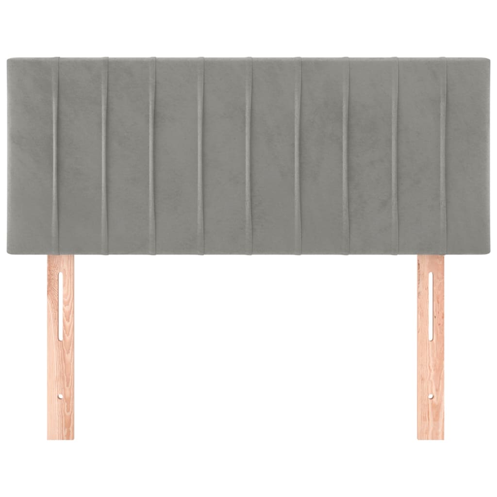 Tête de lit Gris clair 100x5x78/88 cm Velours - XIOS