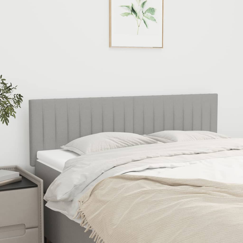 Têtes de lit Gris clair 144x5x78/88 cm Tissu - XIOS