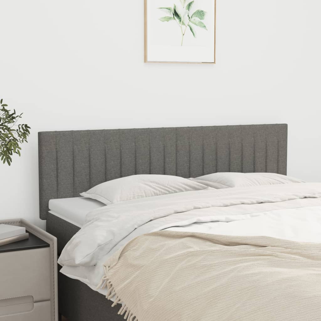 Têtes de lit Gris foncé 144x5x78/88 cm Tissu - XIOS