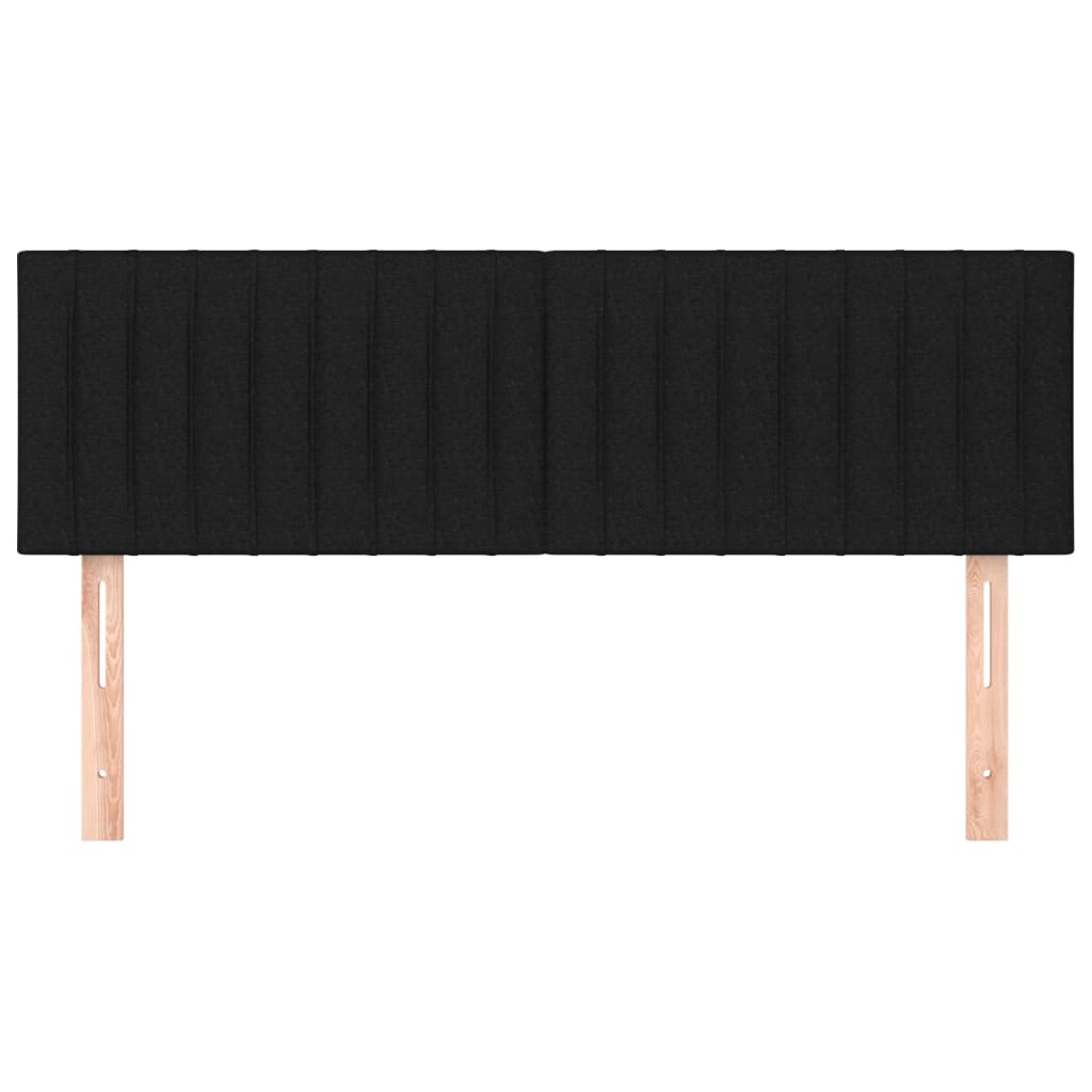 Têtes de lit 2 pcs Noir 72x5x78/88 cm Tissu - XIOS