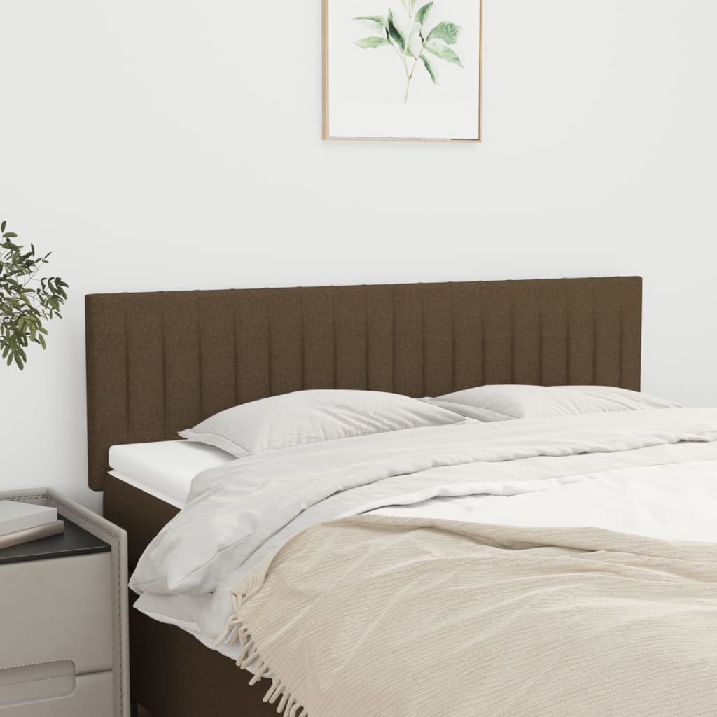 Têtes de lit Marron foncé 144 x 5 x 78/88 cm Tissu - XIOS