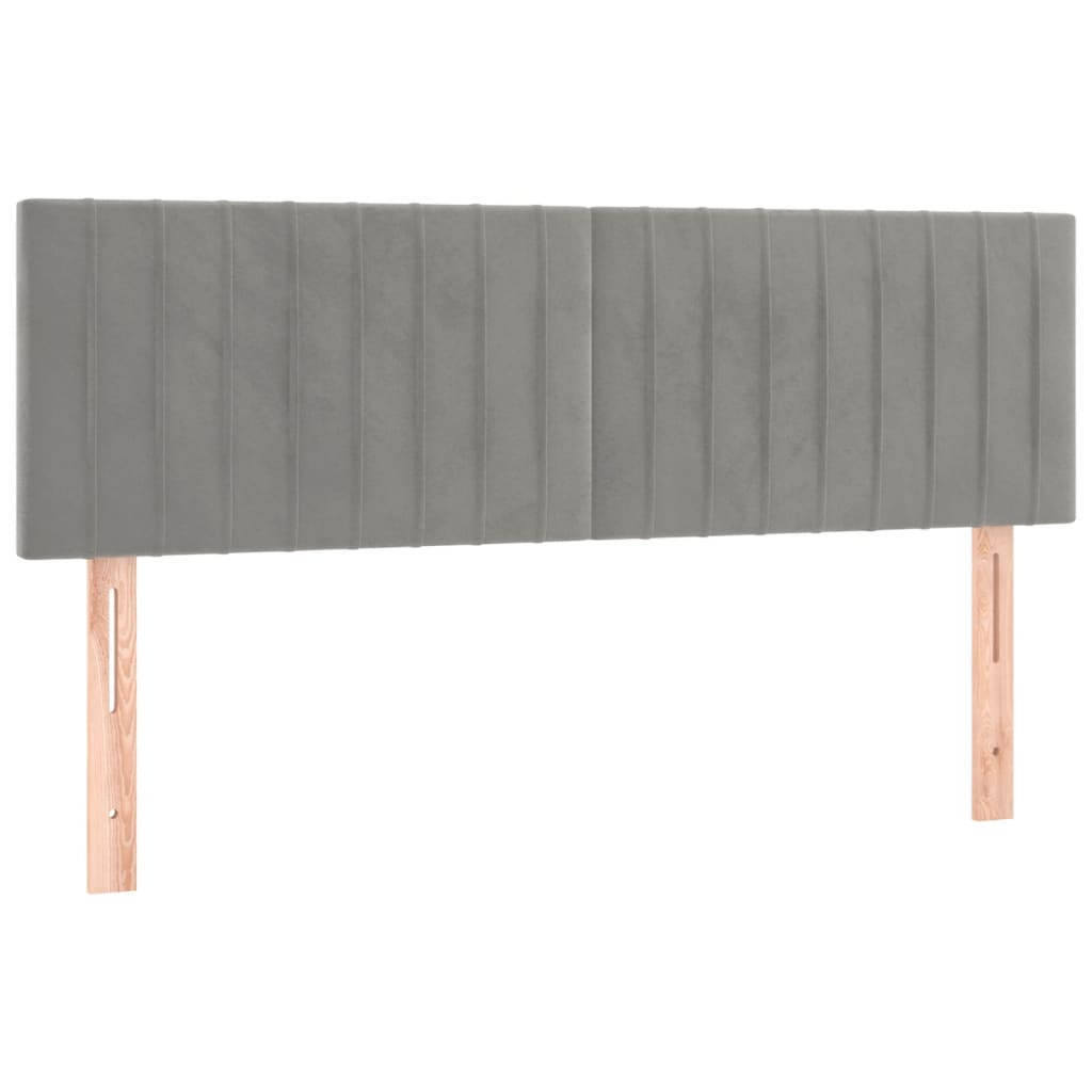 Têtes de lit Gris clair 144x5x78/88 cm Velours - XIOS