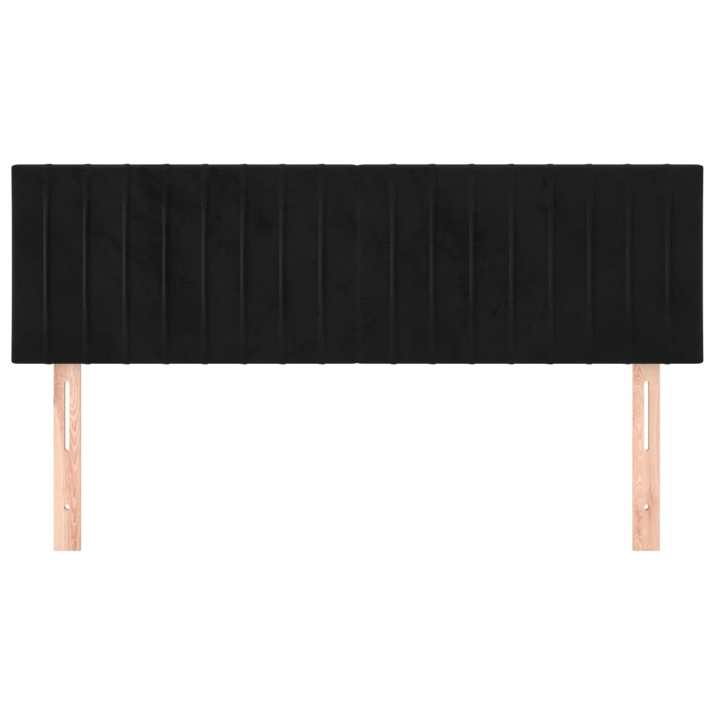 Têtes de lit Noir 144 x 5 x 78/88 cm Velours - XIOS