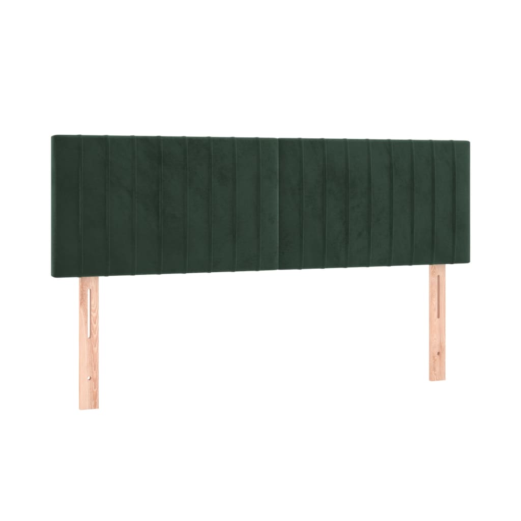 Têtes de lit 2 pcs Vert foncé 72x5x78/88 cm Velours - XIOS