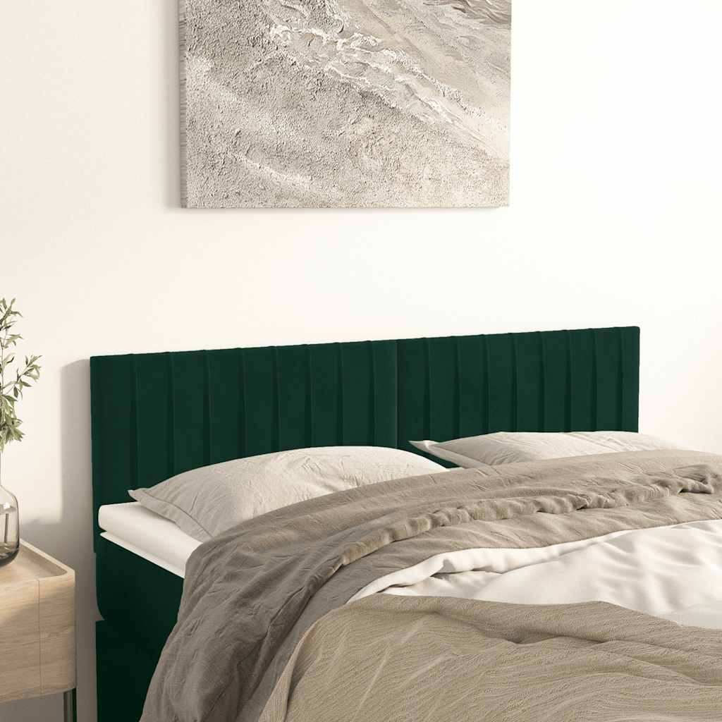Têtes de lit Vert foncé 144x5x78/88 cm Velours - XIOS