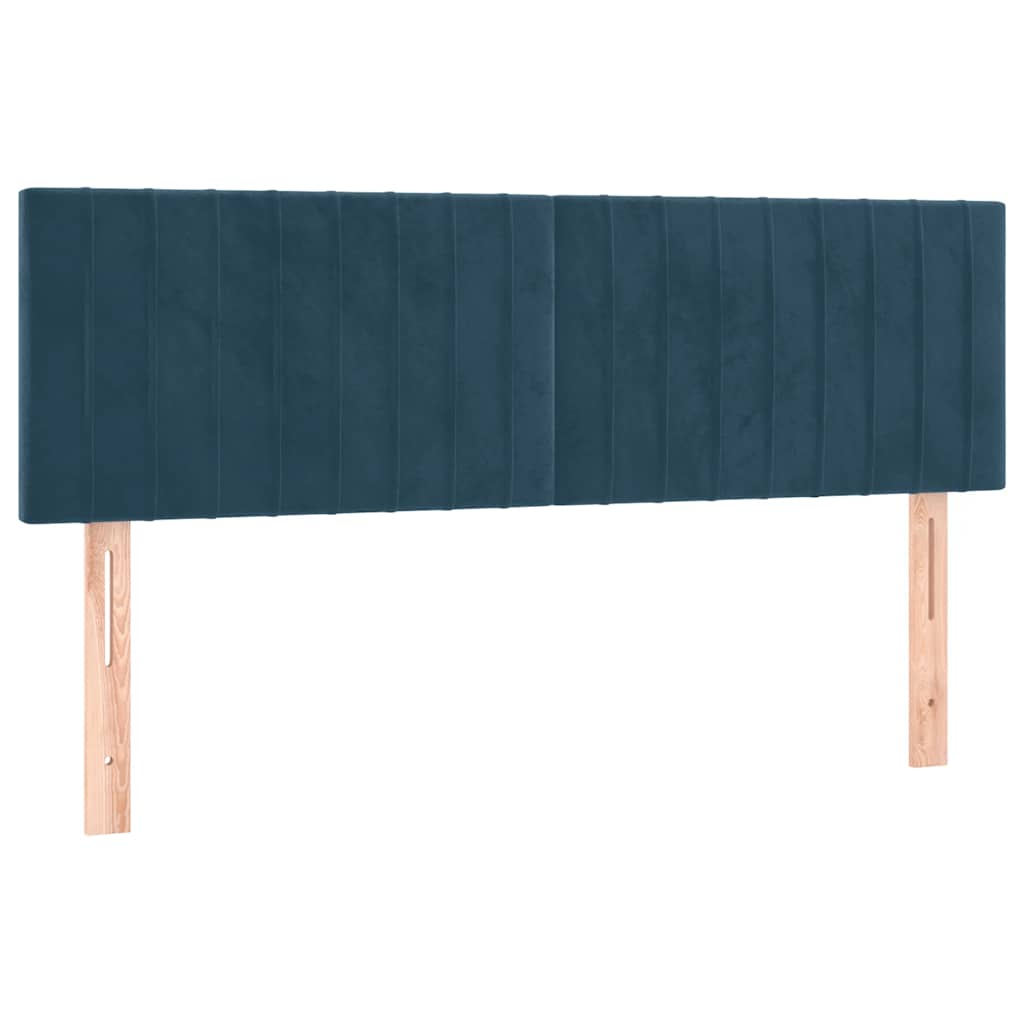 Têtes de lit Bleu foncé 144 x 5 x 78/88 cm Velours - XIOS
