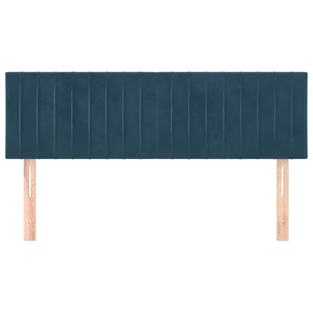 Têtes de lit Bleu foncé 144 x 5 x 78/88 cm Velours - XIOS
