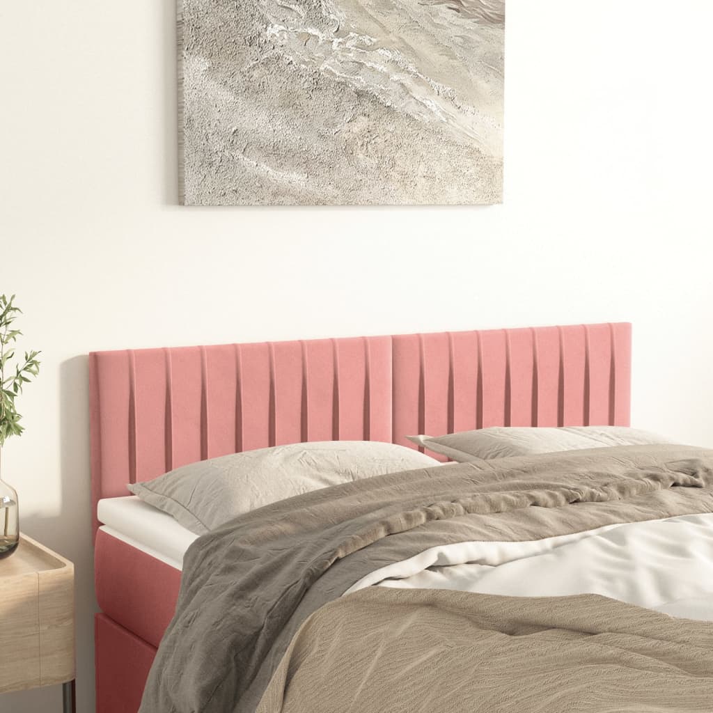 Têtes de lit Rose 144 x 5 x 78/88 cm Velours - XIOS