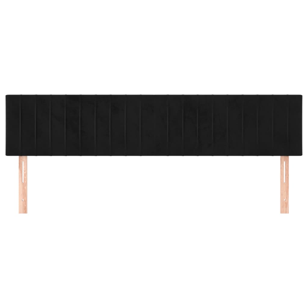 Têtes de lit Noir 160 x 5 x 78/88 cm Velours - XIOS