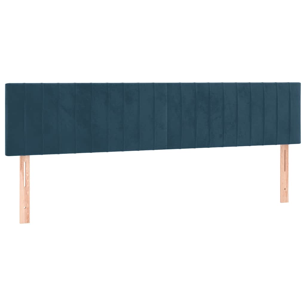 Têtes de lit Bleu foncé 160 x 5 x 78/88 cm Velours - XIOS