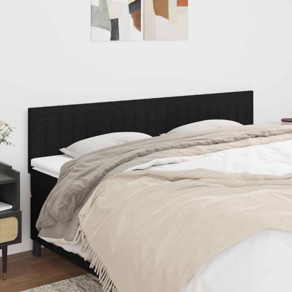 Têtes de lit 2 pcs Noir 90x5x78/88 cm Tissu - XIOS