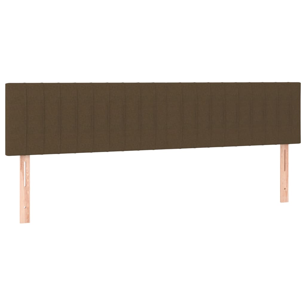 Têtes de lit 2 pcs Marron Foncé 90x5x78/88 cm Tissu - XIOS