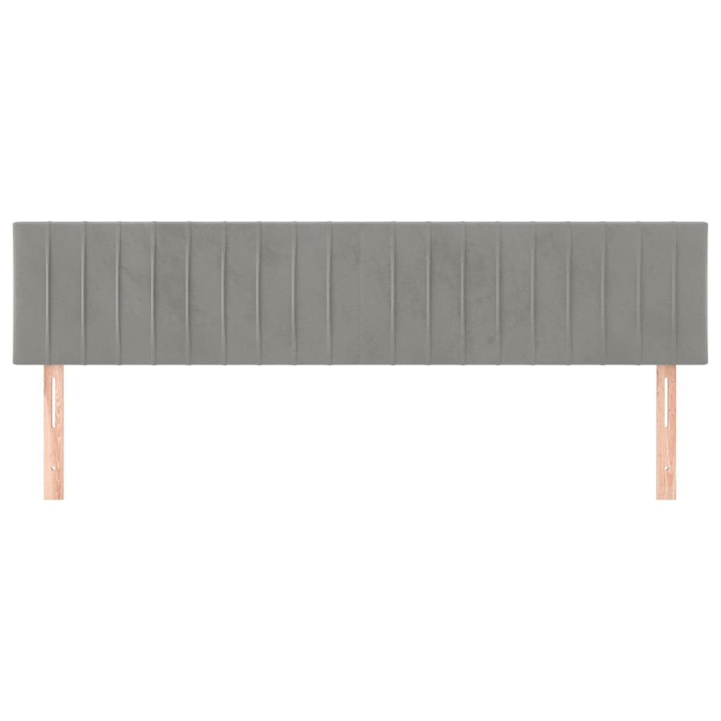 Têtes de lit 2 pcs Gris clair 90x5x78/88 cm Velours - XIOS