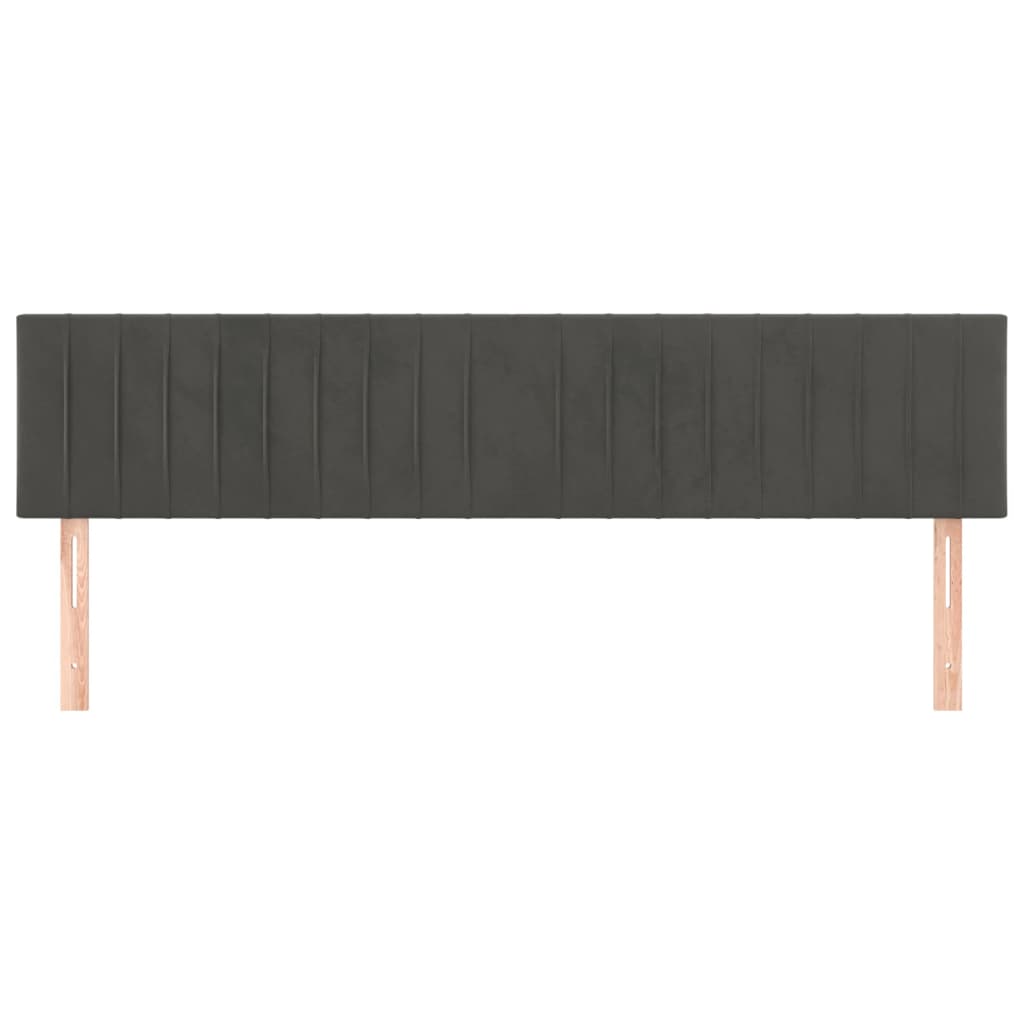 Têtes de lit Gris foncé 180x5x78/88 cm Velours - XIOS