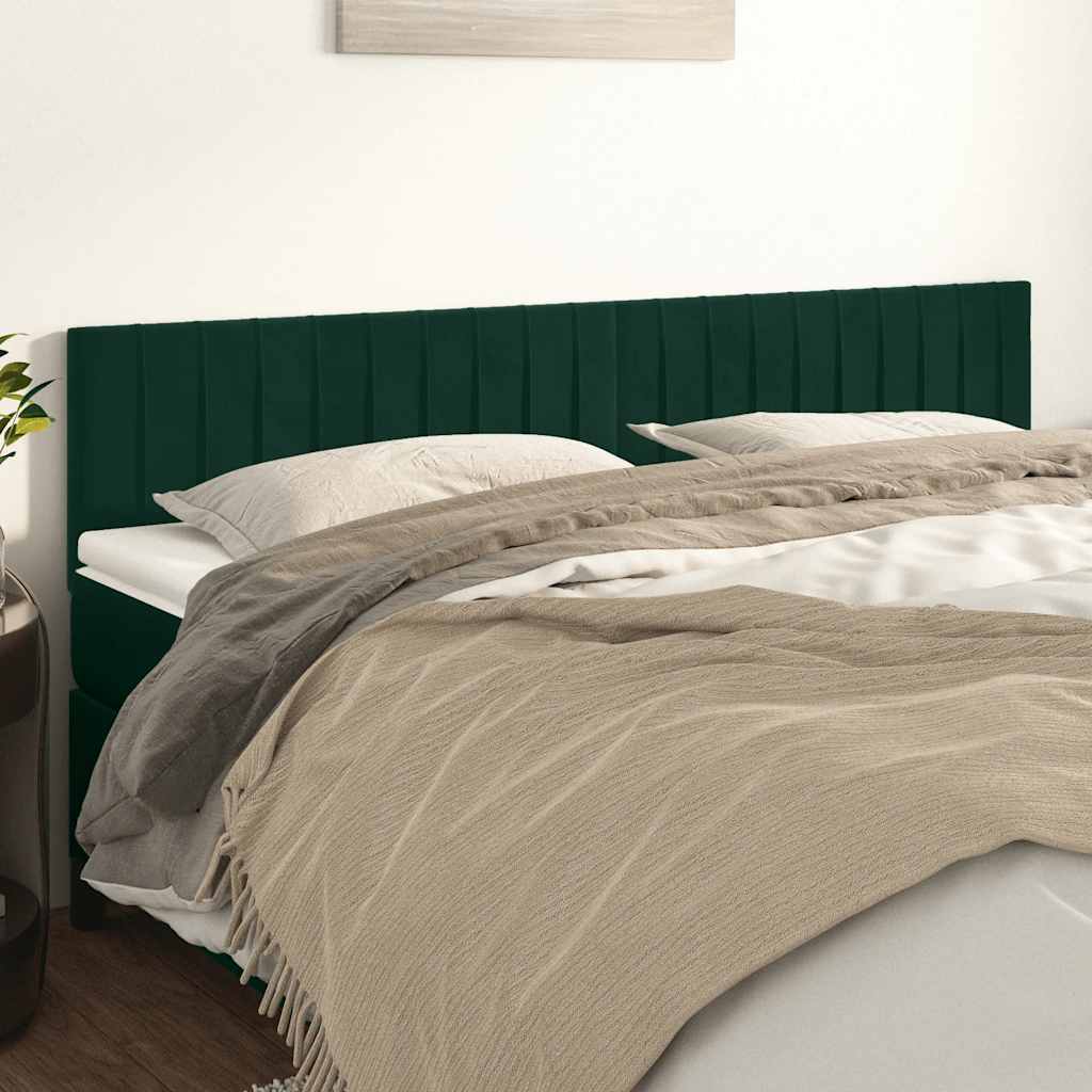 Têtes de lit Vert foncé 180x5x78/88 cm Velours - XIOS