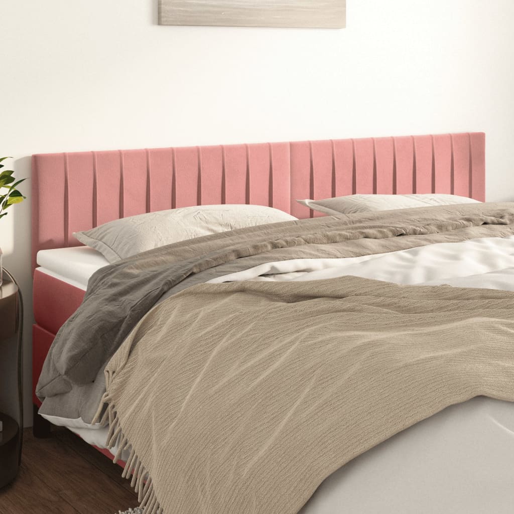 Têtes de lit Rose 180x5x78/88 cm Velours - XIOS