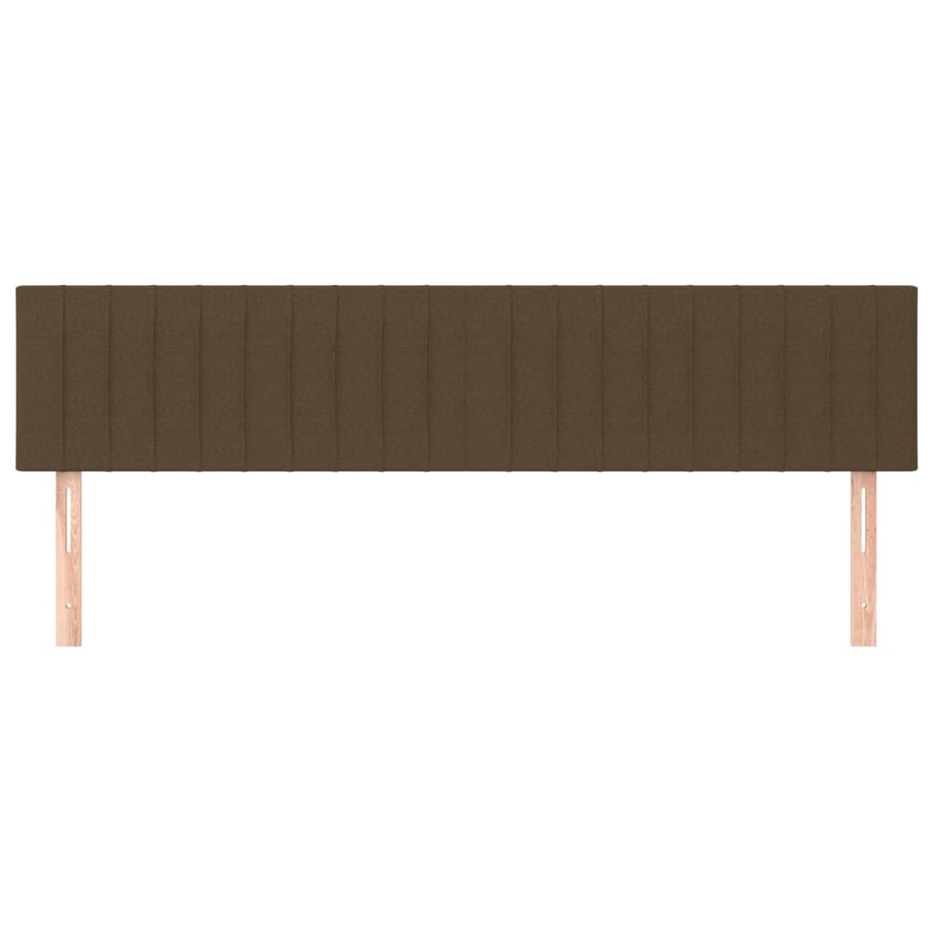 Têtes de lit 2 pcs Marron Foncé 100x5x78/88 cm Tissu - XIOS