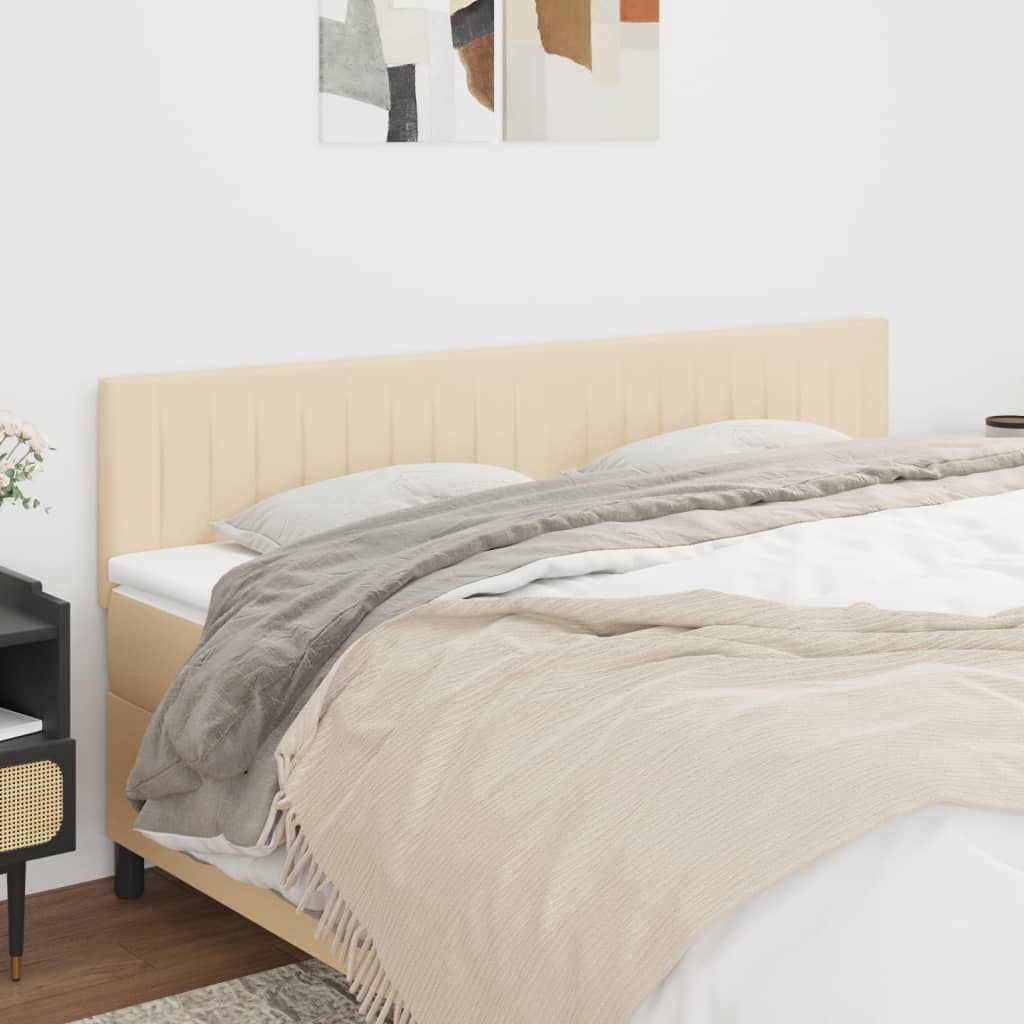 Têtes de lit Crème 200x5x78/88 cm Tissu - XIOS