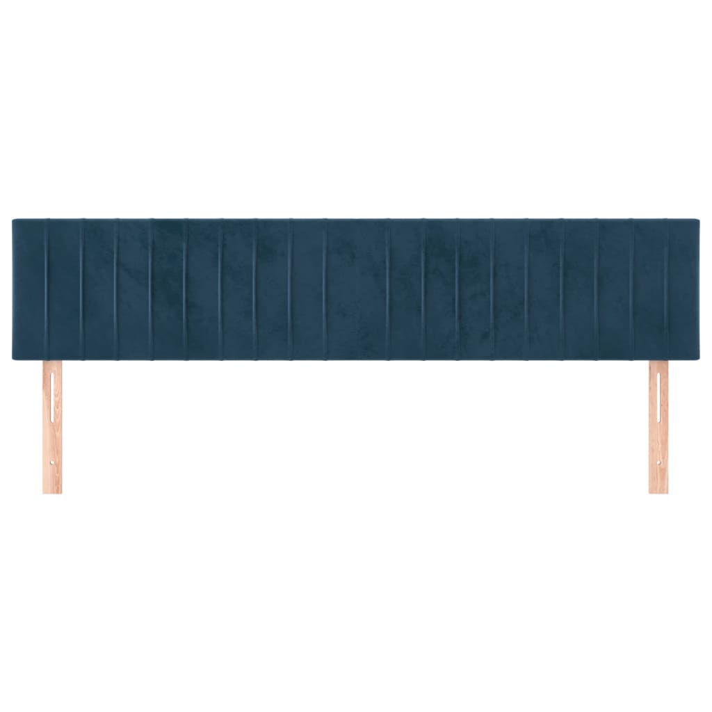 Têtes de lit 2 pcs Bleu foncé 100x5x78/88 cm Velours - XIOS