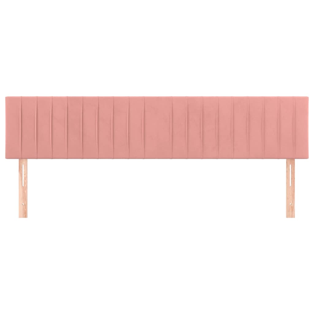 Têtes de lit 2 pcs Rose 100x5x78/88 cm Velours - XIOS