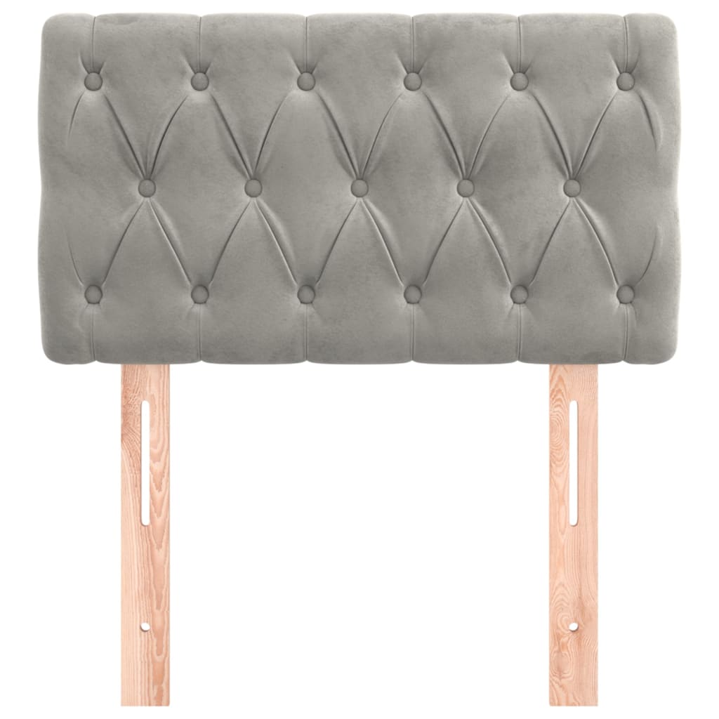 Tête de lit Gris clair 80x7x78/88 cm Velours - XIOS