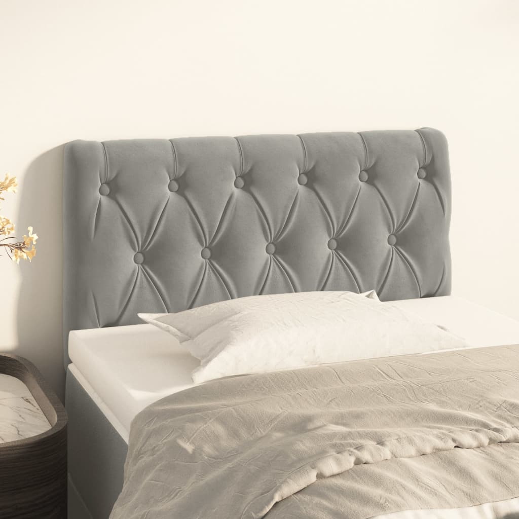 Tête de lit Gris clair 80x7x78/88 cm Velours - XIOS