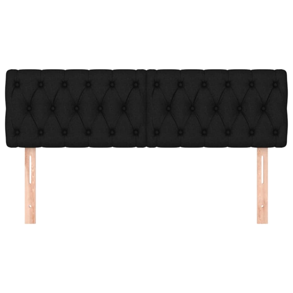Têtes de lit 2 pcs Noir 72x7x78/88 cm Tissu - XIOS