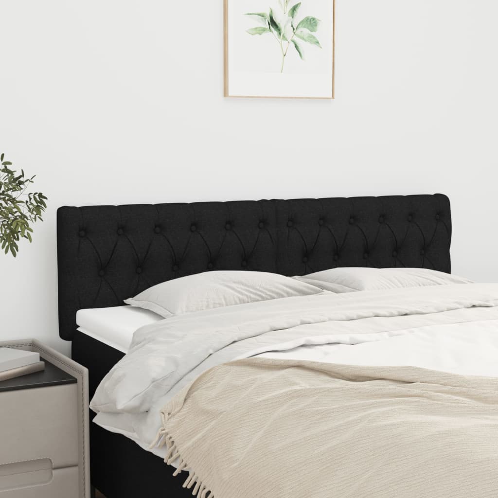 Têtes de lit 2 pcs Noir 72x7x78/88 cm Tissu - XIOS