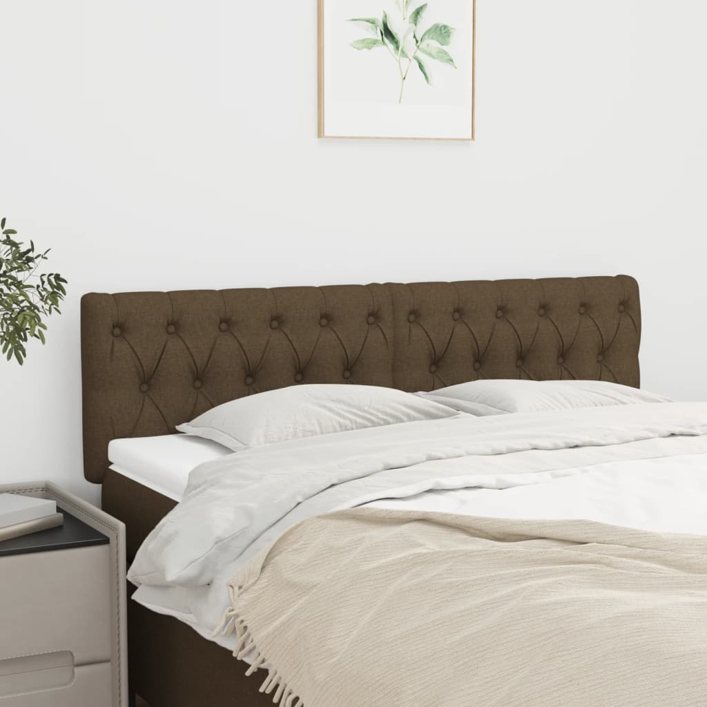 Têtes de lit 2 pcs Marron foncé 72x7x78/88 cm Tissu - XIOS