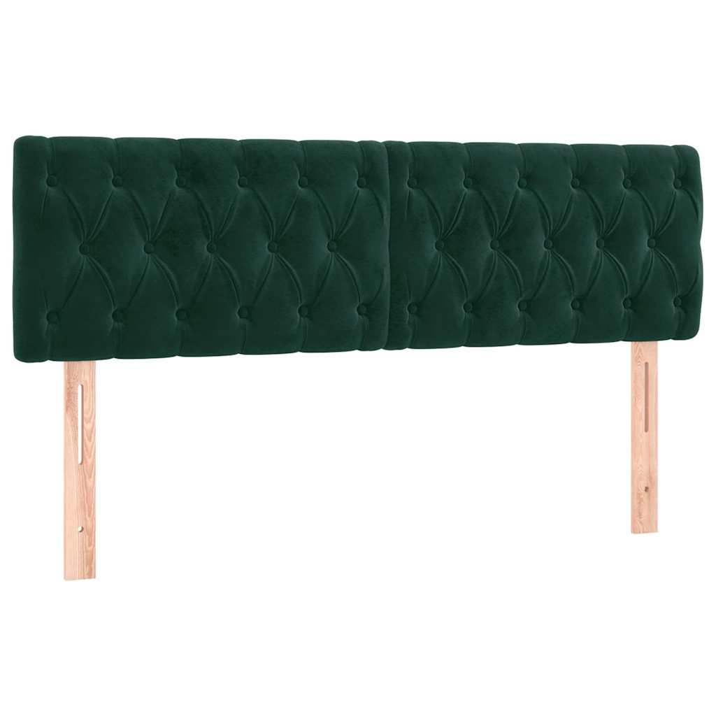 Têtes de lit Vert foncé 144x7x78/88 cm Velours - XIOS