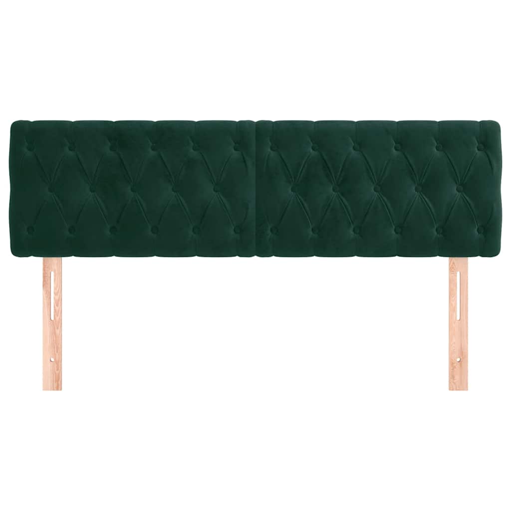 Têtes de lit Vert foncé 144x7x78/88 cm Velours - XIOS