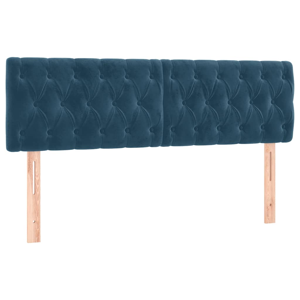 Têtes de lit Bleu foncé 144 x 7 x 78/88 cm Velours - XIOS