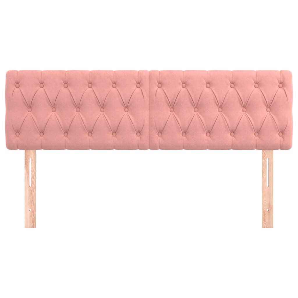Têtes de lit 2 pcs Rose 72x7x78/88 cm Velours - XIOS