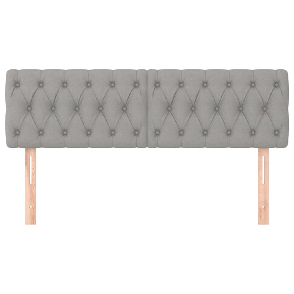 Têtes de lit Gris clair 160x7x78/88 cm Tissu - XIOS